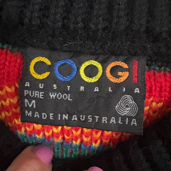 AP Vintage Coogi Australia Pure Wool Sweater Embossed Knit Authentic Size Medium - Picture 4 of 6